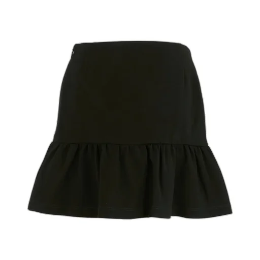 Teddy Bear-Embellished Ruffled Skirt