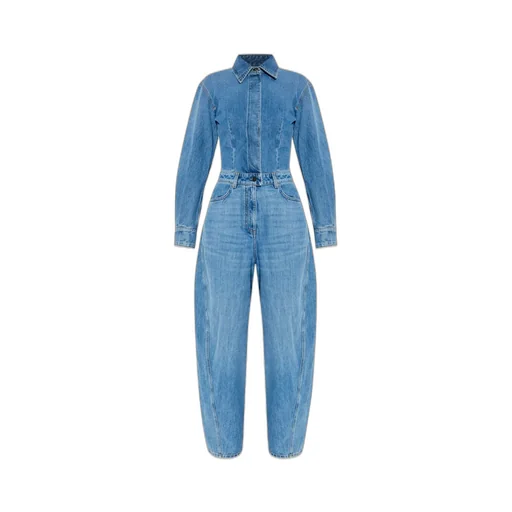 Givenchy Long-Sleeved Denim Jumpsuit