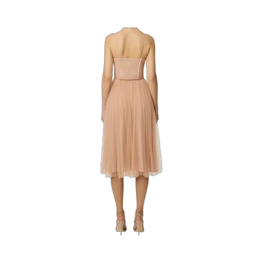 Elisabetta Franchi Bustier Belt Tulle Dress
