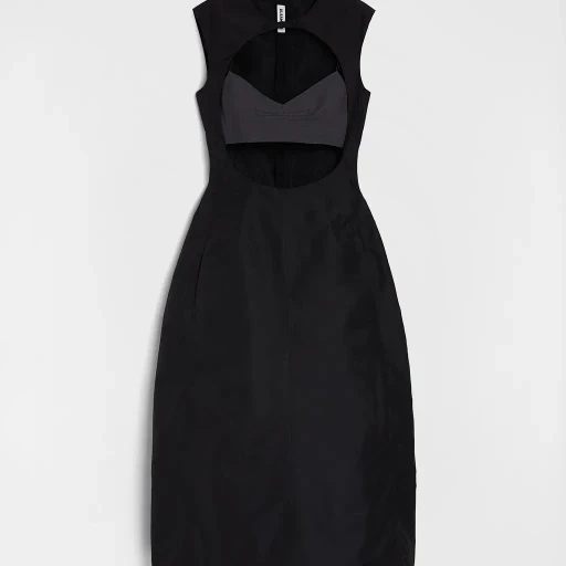 Technical Faille Cut-Out Dress