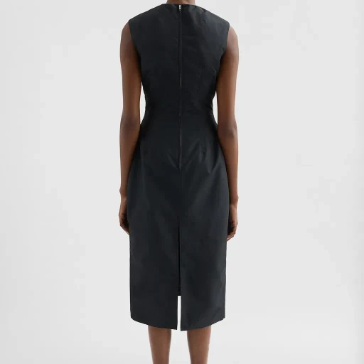 Technical Faille Cut-Out Dress