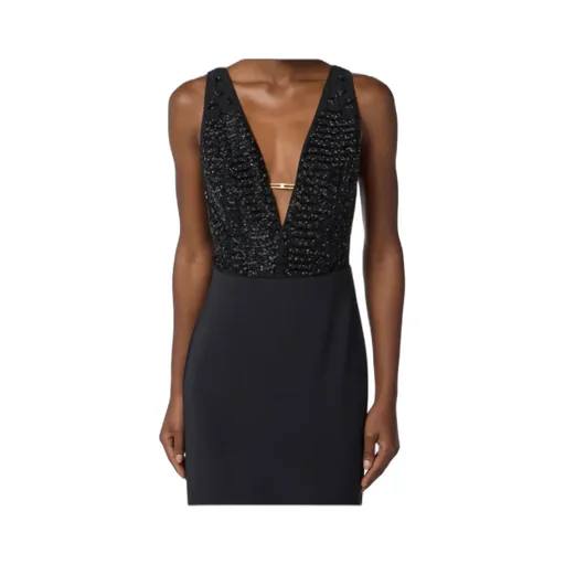 Elisabetta Franchi V-Neck Red Carpet Dress