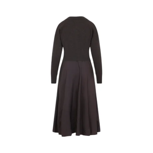 Sparkle-Knit A-Line Midi Dress