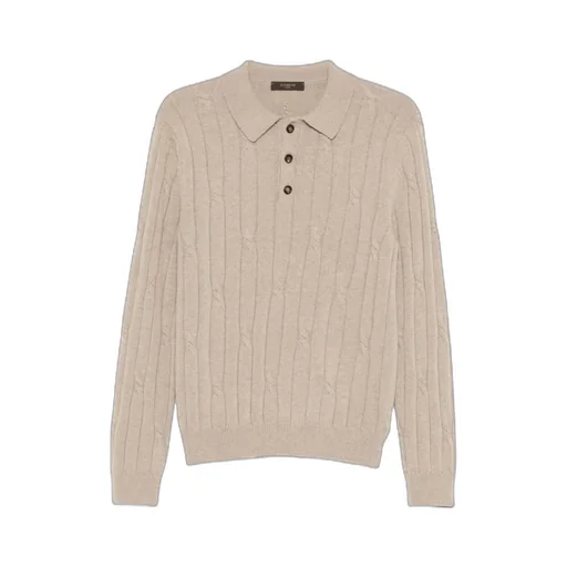 Cable-Knit Polo Shirt