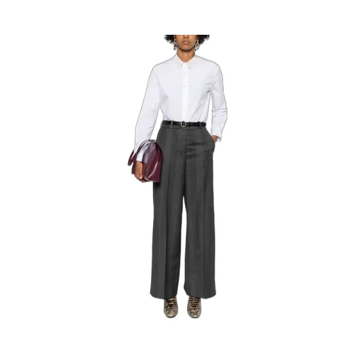 Peserico Herringbone Wide Leg Trousers