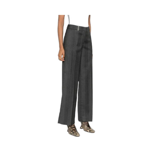 Peserico Herringbone Wide Leg Trousers