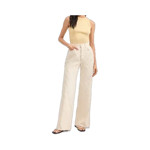 Printed Wide-Leg Jeans