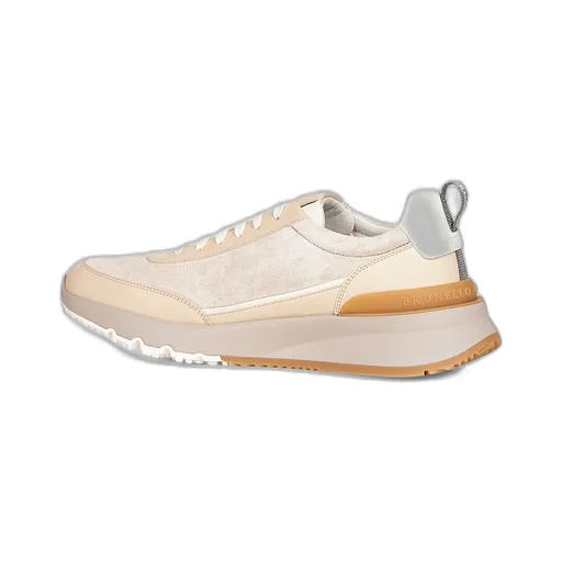 Brunello Cucinelli Logo Embossed Lace-Up Sneakers