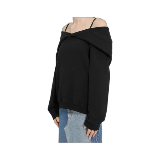 Mm6 Maison Margiela Off-Shoulder Sweatshirt