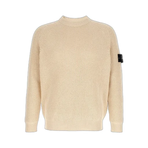 Stone Island Logo Patch Crewneck Knitted Sweater
