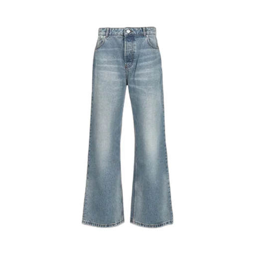Ami Paris Whiskering Effect Wide-Leg Jeans