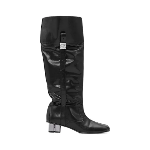 Ganni Slouchy Gathered Detail Heeled Boots