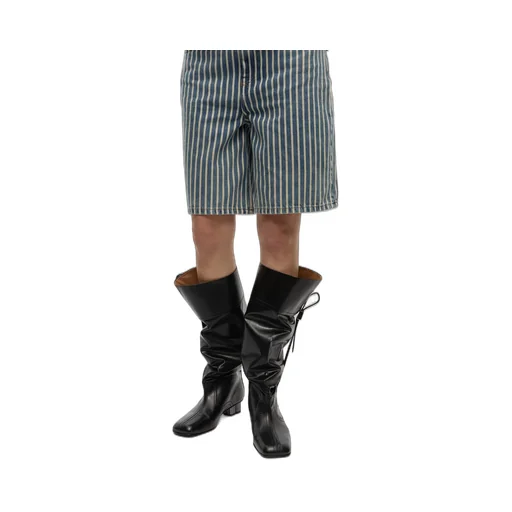Ganni Slouchy Gathered Detail Heeled Boots