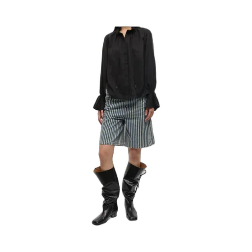 Ganni Slouchy Gathered Detail Heeled Boots