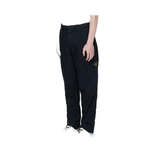 Stone Island Logo Patch Straight Leg Trousers