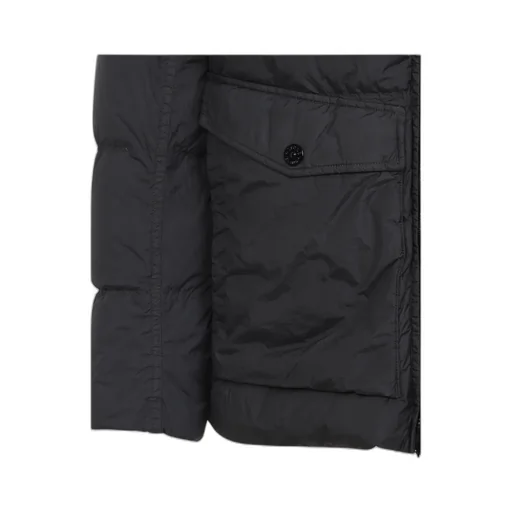 Stone Island Logo Patch Zip-Up Hooded Jacket