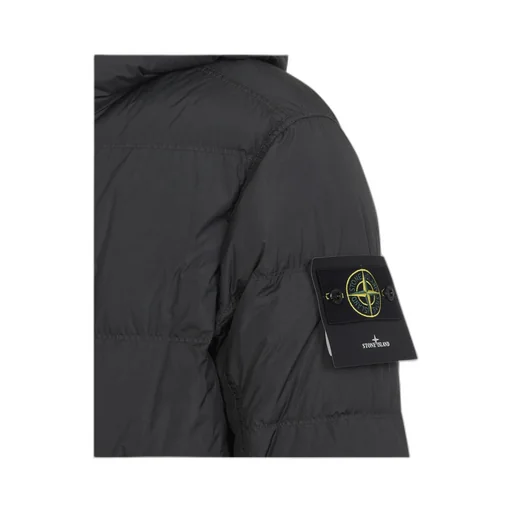 Stone Island Logo Patch Zip-Up Hooded Jacket