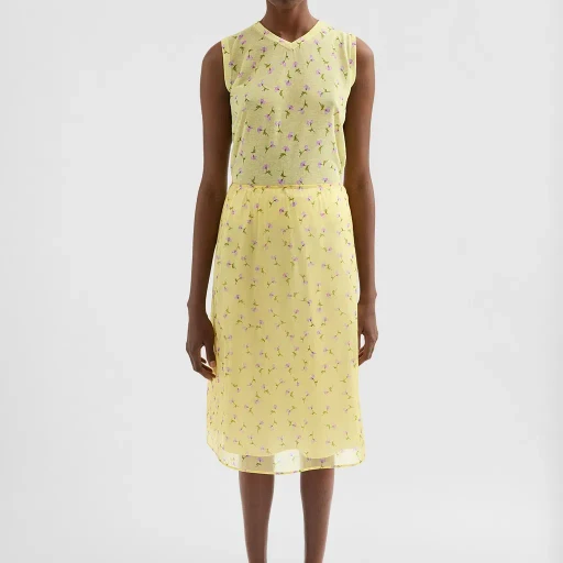 Technical Organdy Printed Skirt