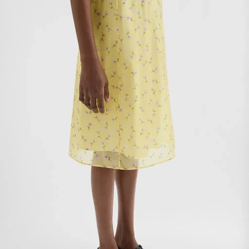 Technical Organdy Printed Skirt