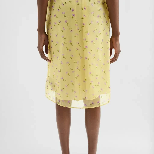 Technical Organdy Printed Skirt