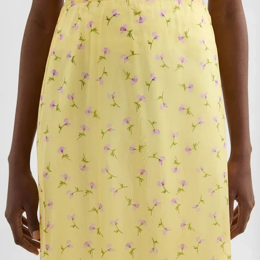 Technical Organdy Printed Skirt