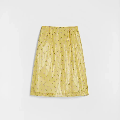 Technical Organdy Printed Skirt