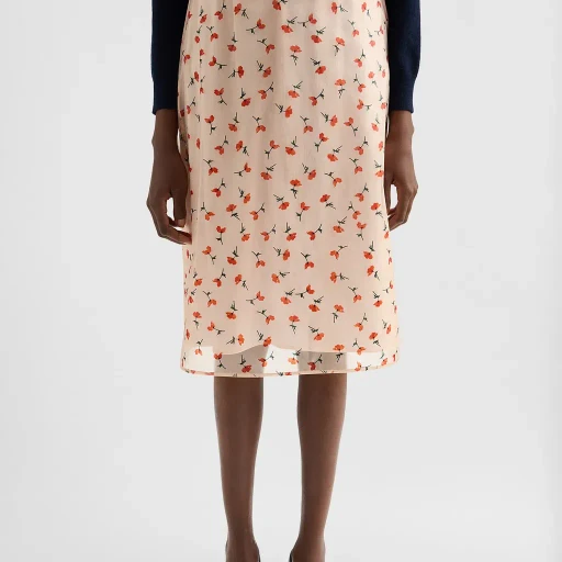 Technical Organdy Printed Skirt