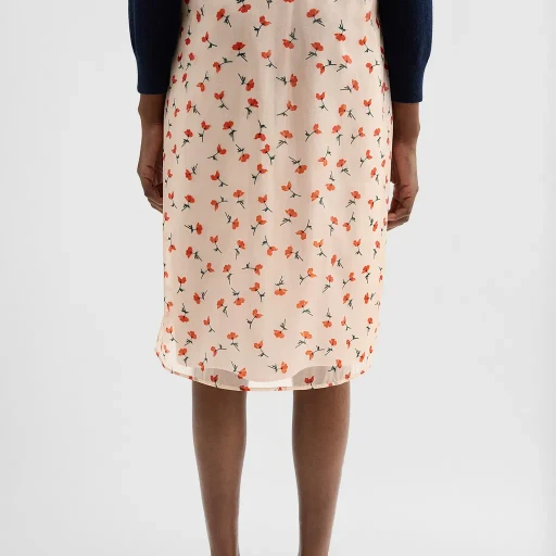 Technical Organdy Printed Skirt