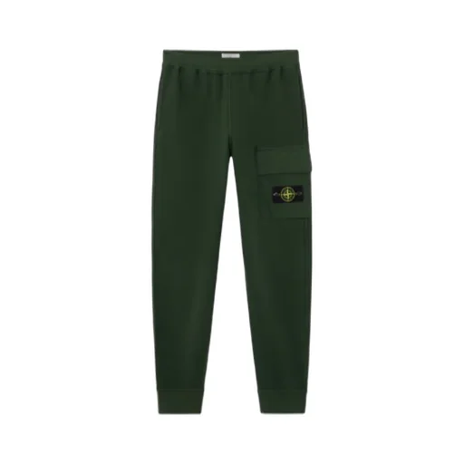 Stone Island Logo Patch Tapered-Leg Pants