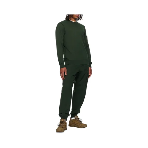 Stone Island Logo Patch Tapered-Leg Pants