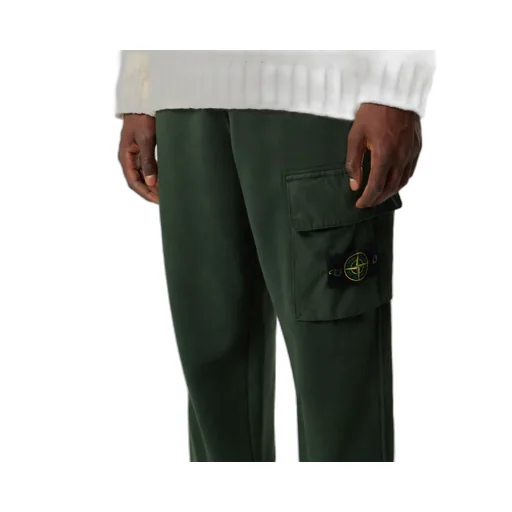 Stone Island Logo Patch Tapered-Leg Pants