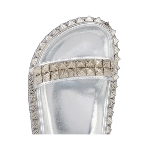 Christian Louboutin Stud Detailed Metallic Sandals