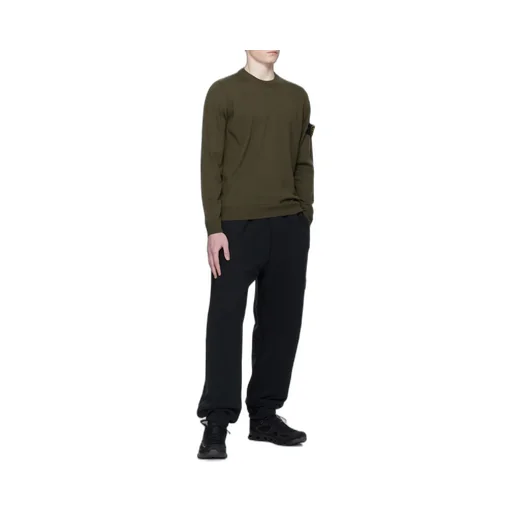Stone Island Logo-Patch Elasticated Waistband Trousers