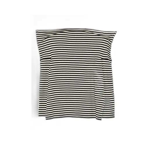 Striped Ovrsized Shoulders Top