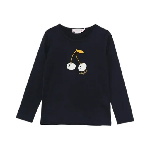 Cherry-Print Long-Sleeve Top
