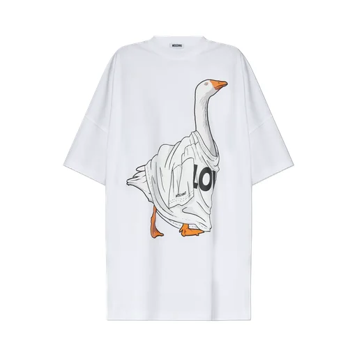 Moschino Graphic Printed Crewneck T-Shirt Dress