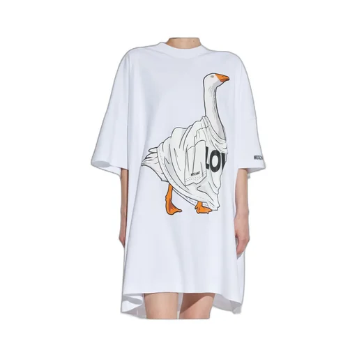 Moschino Graphic Printed Crewneck T-Shirt Dress