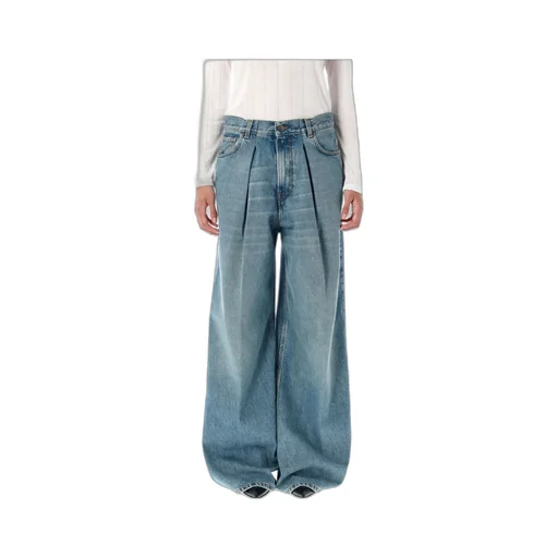 Candy Pleated Wide-Leg Jeans