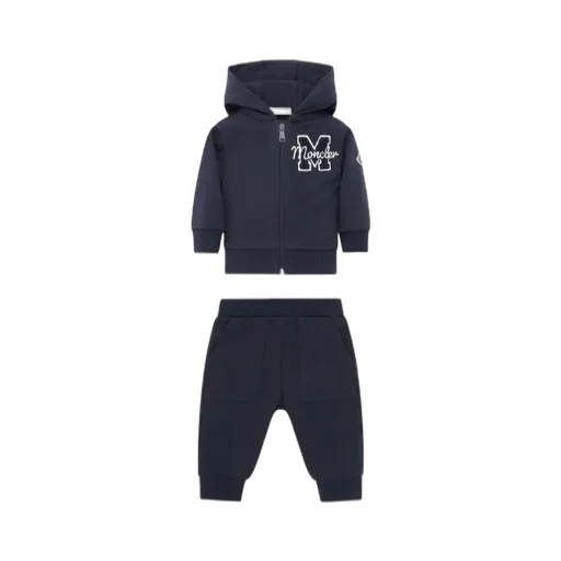 Moncler Enfant Embroidered Teddy Logo Sweatsuit Set