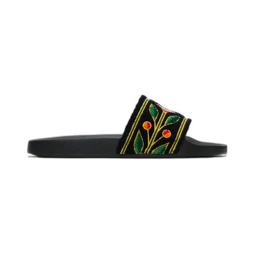 Casablanca Logo Detailed Terry Slides