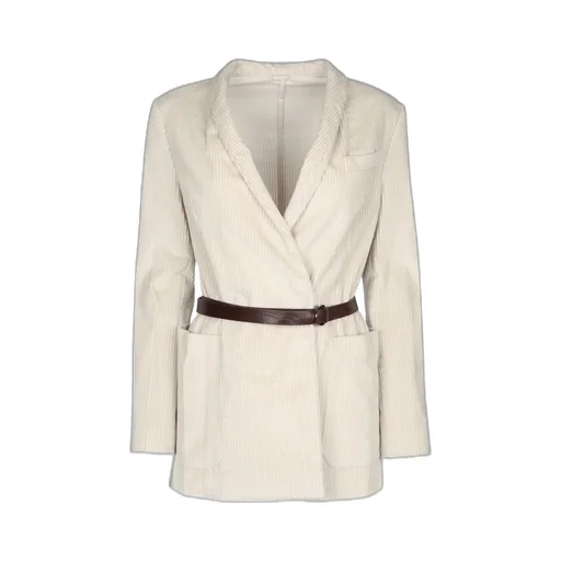 Brunello Cucinelli Long Sleeve Belted Jacket