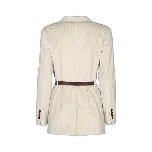Brunello Cucinelli Long Sleeve Belted Jacket