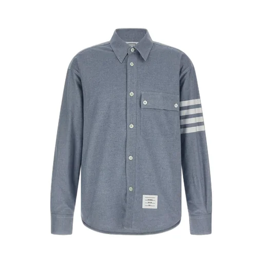 Thom Browne 4-Bar Flannel Shirt