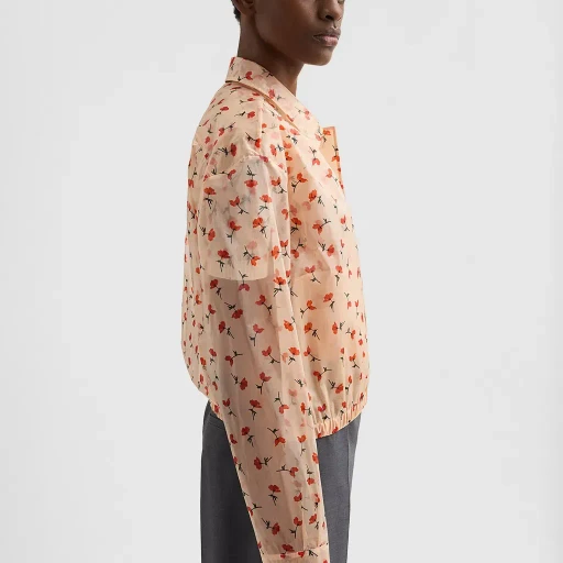 Technical Organdy Printed Blouson