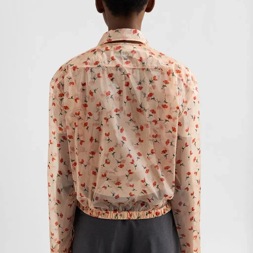 Technical Organdy Printed Blouson