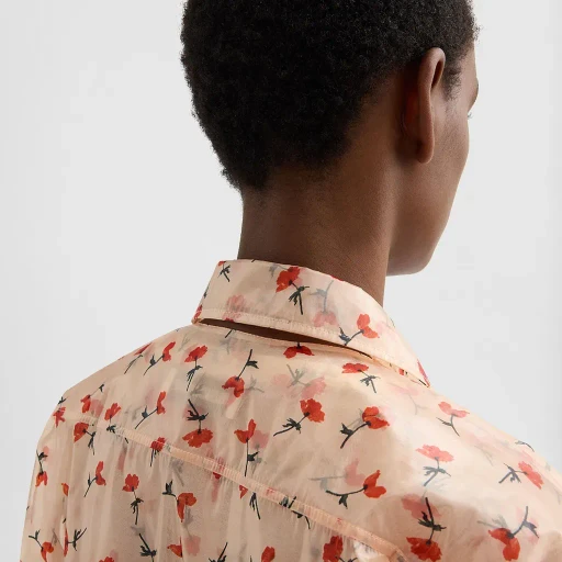 Technical Organdy Printed Blouson