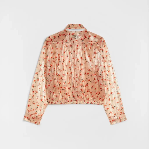 Technical Organdy Printed Blouson