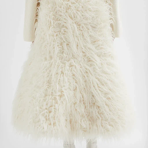 Textured Wool Blend Skirt
