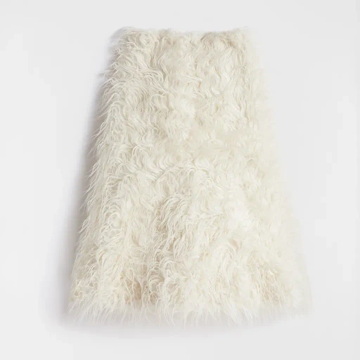 Textured Wool Blend Skirt