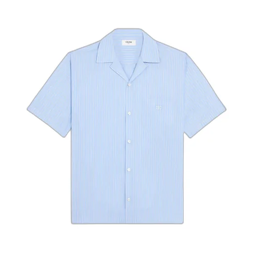 Bowling Shirt In Striped Cotton Poplin